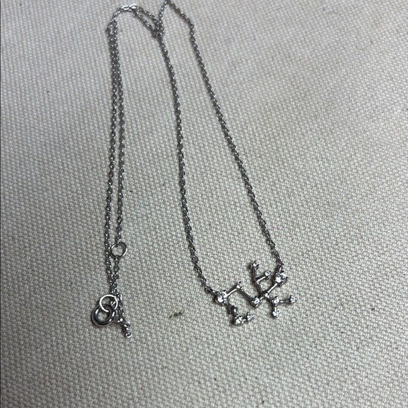 Elegant Silver Necklace with Sagittarius Constellation Pendant - Picture 2 of 2